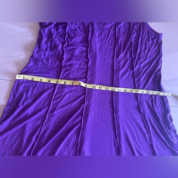 Ashley Stewart Purple  Maxi Dress Sleeveless A Keyhole Datail The Back 18/20 W - Picture 9 of 16